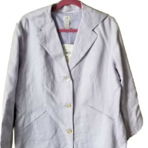 J Jill Linen Cotton Blazer Jacket Womens Size 16 - Picture 1 of 5